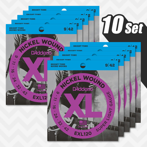 다다리오 EXL120 10세트 / Daddario EXL120 10-SET / Super Light , 009-042 / 일렉기타줄 / 일렉기타스트링