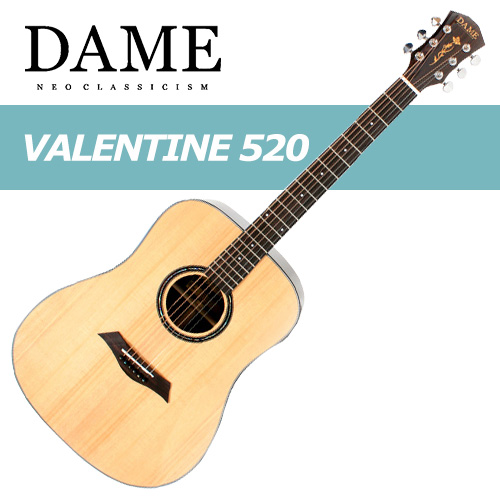 데임 발렌타인520 / Dame Valentine520 / 탑백솔리드 통기타 / 빠른배송