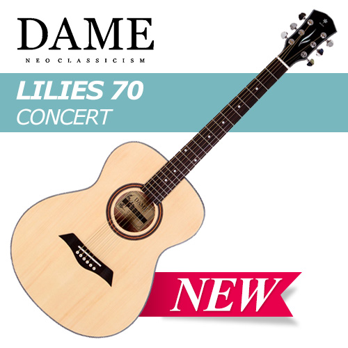 데임 릴리즈70 콘서트 / Dame Lilies70 Concert / 다양한 컬러 / 여성용 입문용 추천 통기타 / 빠른배송