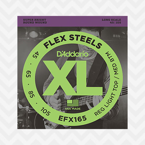 다다리오 EFX165 / Daddario Flex Steels Regular Light Top Medium Bottom (045-105) / EFX165 / 베이스기타줄 / 베이스기타스트링