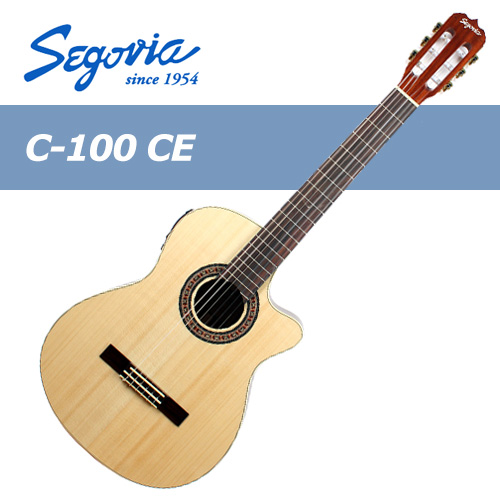 세고비아 C-100CE  Segovia  C100CE / EQ장착 탑솔리드 클래식 기타