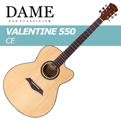 데임 발렌타인550CE / Dame Valentine550CE / 탑백솔리드기타 EQ 장착 통기타 / 빠른배송