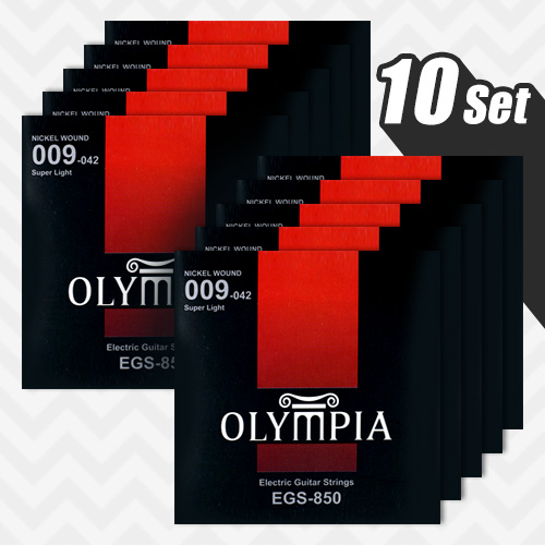 올림피아 EGS-850 10SET / 일렉기타줄 / 009-042 / NICKEL WOUND