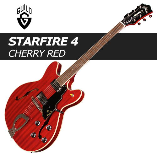 길드 Starfire 4 CHR / Guild 스타파이어4 체리 레드 Cherry Red / 뉴어크 스타일 콜렉션 / 세미할로우 바디 일렉기타 [당일발송]