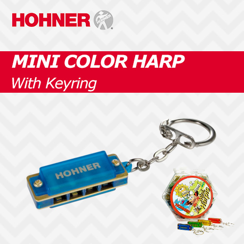 호너 하모니카 미니컬러 하프 위드 키링 / HOHNER Harmonica Mini Color Harp with Keyring