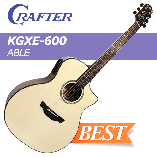 크래프터 KGXE-600 / KGXE600 ABLE 탑솔리드 EQ 통기타 / 최신정품 당일발송 평생AS