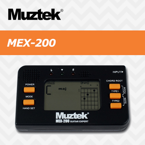 뮤즈텍 MEX-200 / Muztek MEX200 / 톤 제너레이터 / 기타 코드사전 / 크로매틱 튜너