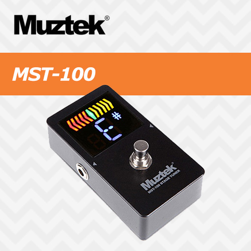 뮤즈텍 MST-100 / Muztek MST100 / 컬러 디스플레이 / 듀얼 바이패스 기능 / 스테이지 튜너 / 페달 튜너
