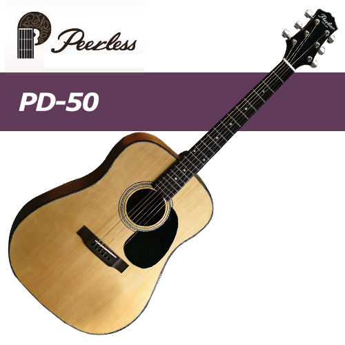 피어리스 PD-50 / Peerless PD50 / 국내생산 탑솔리드 통기타 [당일발송]