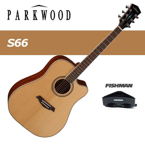 파크우드 S66 / Parkwood S66 / 드레드넛 컷어웨이 바디 / 피쉬맨EQ 탑백솔리드 통기타